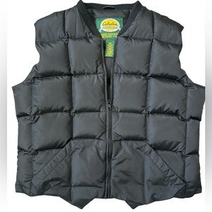 Cabela’s Premier Northern Goose Down Black Vest Size Large Gorpcore